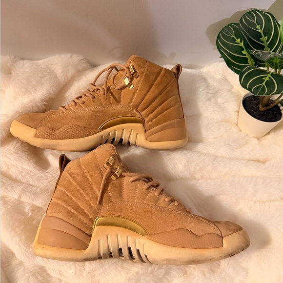 Jordan Air 12 Retro Wheat Sneakers Size 10.5 Women’s 27cm - Picture 10 of 13